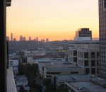 View of Glendale at sunset