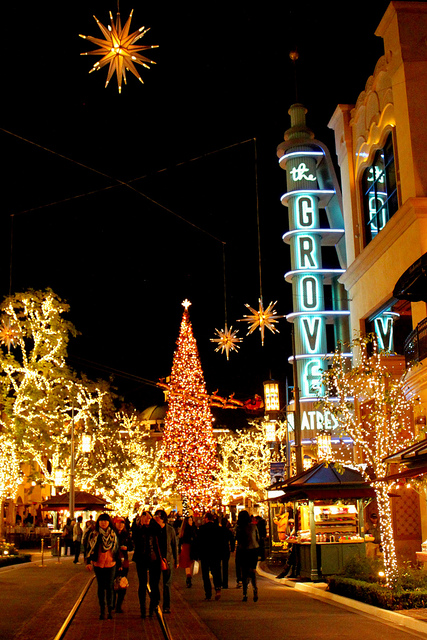 The Grove - LA Christmas Lighting The Grove at Christmas