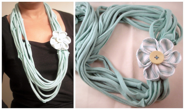 Upcycled T-Shirt Necklace Upcycled T-Shirt necklace