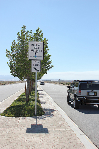 Antelope Valley Musical Road (Photo by Trevor Cox Salford)